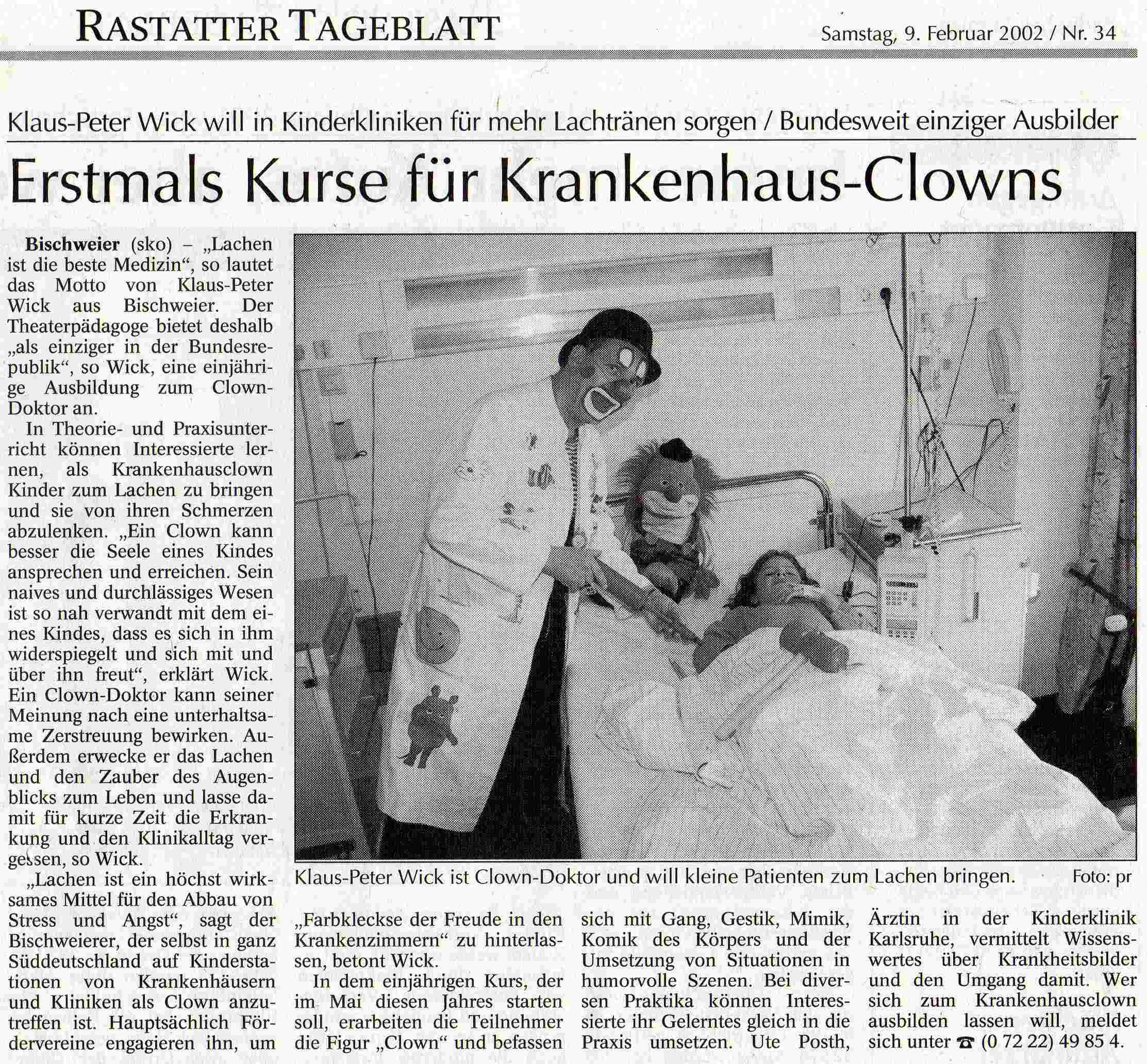 clowndoktor_badisches_tagblatt_februar_2002